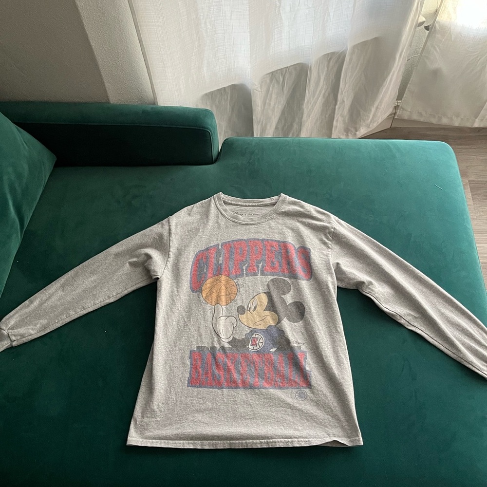 Rare Disney x Junk Food LA Clippers Mickey Longsleeve Teeshirt
